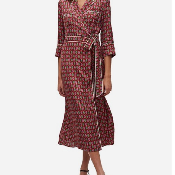 CLAUDIE PIERLOT ROLEE BELTED WRAP MAXI DRESS - Picture 2 of 9